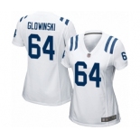 Women's Indianapolis Colts #64 Mark Glowinski Game White Football Jersey