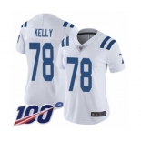 Women's Indianapolis Colts #78 Ryan Kelly White Vapor Untouchable Limited Player 100th Season Football Jersey