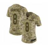 Women's Indianapolis Colts #8 Rigoberto Sanchez Limited Camo 2018 Salute to Service Football Jersey