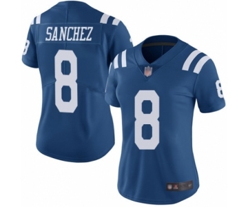 Women's Indianapolis Colts #8 Rigoberto Sanchez Limited Royal Blue Rush Vapor Untouchable Football Jersey