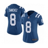 Women's Indianapolis Colts #8 Rigoberto Sanchez Royal Blue Team Color Vapor Untouchable Elite Player Football Jersey