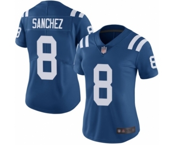 Women's Indianapolis Colts #8 Rigoberto Sanchez Royal Blue Team Color Vapor Untouchable Elite Player Football Jersey