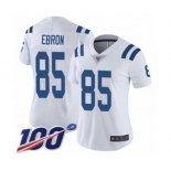 Women's Indianapolis Colts #85 Eric Ebron White Vapor Untouchable Limited Player 100th Season Football Jersey