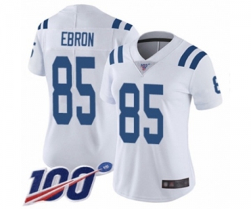 Women's Indianapolis Colts #85 Eric Ebron White Vapor Untouchable Limited Player 100th Season Football Jersey