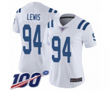 Women's Indianapolis Colts #94 Tyquan Lewis White Vapor Untouchable Limited Player 100th Season Football Jersey