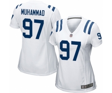 Women's Indianapolis Colts #97 Al-Quadin Muhammad Game White Football Jersey