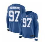 Women's Indianapolis Colts #97 Al-Quadin Muhammad Limited Blue Therma Long Sleeve Football Jersey