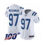 Women's Indianapolis Colts #97 Al-Quadin Muhammad White Vapor Untouchable Limited Player 100th Season Football Jersey