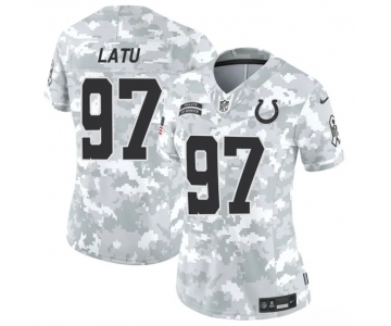 Women's Indianapolis Colts #97 Laiatu Latu 2024 F.U.S.E Arctic Camo Salute To Service Limited Stitched Jersey