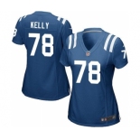 Women's Nike Colts #78 Ryan Kelly Royal Blue Team Color Stitched NFL Jersey