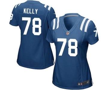 Women's Nike Colts #78 Ryan Kelly Royal Blue Team Color Stitched NFL Jersey