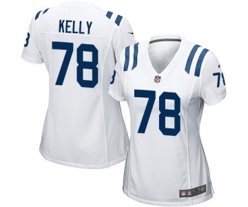 Women's Nike Colts #78 Ryan Kelly White Stitched NFL Jersey