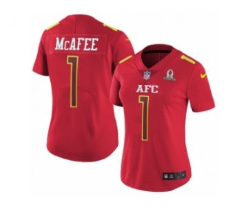 Women's Nike Indianapolis Colts #1 Pat McAfee Limited Red 2017 Pro Bowl NFL Jersey