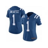 Women's Nike Indianapolis Colts #1 Pat McAfee Limited Royal Blue Rush NFL Jersey