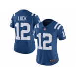 Women's Nike Indianapolis Colts #12 Andrew Luck Limited Royal Blue Rush NFL Jersey