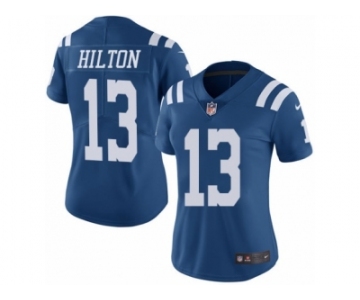 Women's Nike Indianapolis Colts #13 T.Y. Hilton Limited Royal Blue Rush NFL Jersey