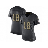 Women's Nike Indianapolis Colts #18 Peyton Manning Limited Black 2016 Salute to Service NFL Jersey