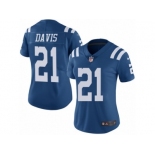 Women's Nike Indianapolis Colts #21 Vontae Davis Limited Royal Blue Rush NFL Jersey