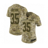 Women's Nike Indianapolis Colts #35 Pierre Desir Limited Camo 2018 Salute to Service NFL Jersey