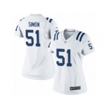 Women's Nike Indianapolis Colts #51 John Simon Limited White NFL Jersey