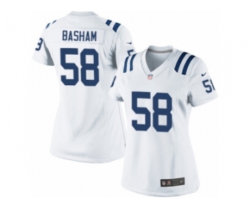 Women's Nike Indianapolis Colts #58 Tarell Basham Limited White NFL Jersey