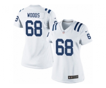 Women's Nike Indianapolis Colts #68 Al Woods Limited White NFL Jersey