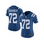 Women's Nike Indianapolis Colts #72 Zach Banner Limited Royal Blue Rush NFL Jersey