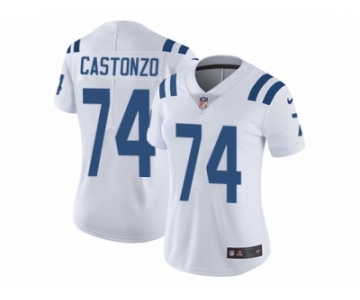 Women's Nike Indianapolis Colts #74 Anthony Castonzo Vapor Untouchable Limited White NFL Jersey