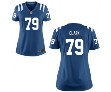 Women's Nike Indianapolis Colts #79 Le'Raven Clark Royal Blue Team Color NFL Jersey