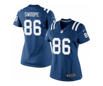 Women's Nike Indianapolis Colts #86 Erik Swoope Limited Royal Blue Team Color NFL Jersey