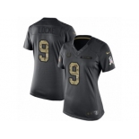 Women's Nike Indianapolis Colts #9 Jeff Locke Limited Black 2016 Salute to Service NFL Jersey