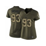 Women's Nike Indianapolis Colts #93 Jabaal Sheard Limited Green Salute to Service NFL Jersey