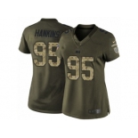 Women's Nike Indianapolis Colts #95 Johnathan Hankins Limited Green Salute to Service NFL Jersey