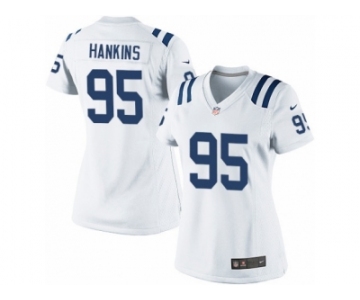 Women's Nike Indianapolis Colts #95 Johnathan Hankins Limited White NFL Jersey