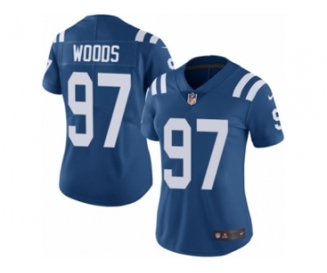 Women's Nike Indianapolis Colts #97 Al Woods Limited Royal Blue Team Color NFL Jersey