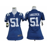 nike women nfl jerseys Indianapolis Colts #51 Pat Angerer Blue[nike]