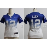 nike women nfl jerseys indianapolis colts #12 luck blue-white-2[nike drift fashion][second version]