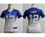 nike women nfl jerseys indianapolis colts #12 luck blue-white-2[nike drift fashion][second version]