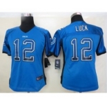 nike women nfl jerseys indianapolis colts #12 luck blue[Elite drift fashion]