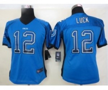 nike women nfl jerseys indianapolis colts #12 luck blue[Elite drift fashion]