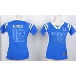 nike women nfl jerseys indianapolis colts #12 luck blue[fashion Rhinestone sequins]