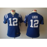 nike women nfl jerseys indianapolis colts #12 luck blue[nike limited]