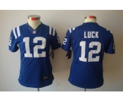 nike women nfl jerseys indianapolis colts #12 luck blue[nike limited]