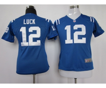 nike women nfl jerseys indianapolis colts #12 luck blue[nike]