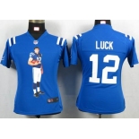 nike women nfl jerseys indianapolis colts #12 luck blue[portrait fashion]