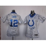 nike women nfl jerseys indianapolis colts #12 luck [fem fan zebra]