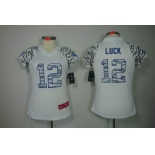 nike women nfl jerseys indianapolis colts #12 luck field flirt fashion white[zebra]