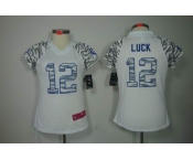 nike women nfl jerseys indianapolis colts #12 luck field flirt fashion white[zebra]