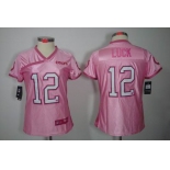 nike women nfl jerseys indianapolis colts #12 luck pink[2012 nike love]