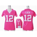 nike women nfl jerseys indianapolis colts #12 luck pink[draft him ii top]